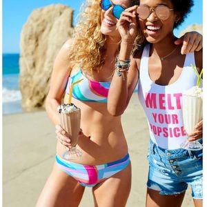 Hula Honey Flying Colors Strappy Back Bikini Top